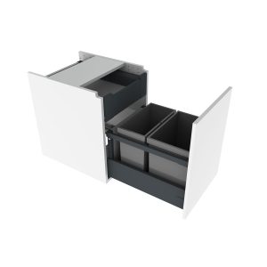 Hanging cabinet with waste sorting bins, 40 cm