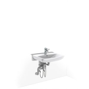 Manually adjustable washbasin with gas spring - BASICLINE 406-11