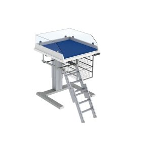 Height Adjustable Changing Table 333 - Ladder left, Border 20 cm