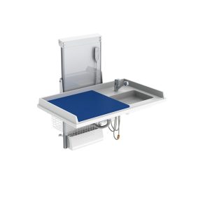 Height Adjustable Changing Table 334 - Sink right, Incl. Mixer tap