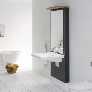 Electric height adjustable washbasin system with mirror and lighting - DESIGNLINE 417-0 - Image 6