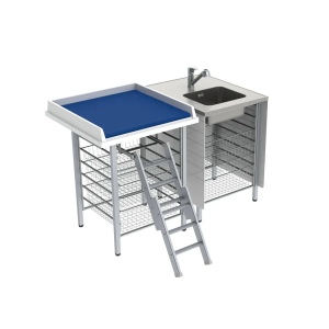 Changing table 327, Fixed height - Combination 1, Washing bench