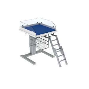 Height Adjustable Changing Table 333 - Ladder right, Border 20 cm