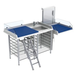 Height Adjustable Changing Table 334 - Combination 3, Incl. Fixed Changing Table, Border 20 cm