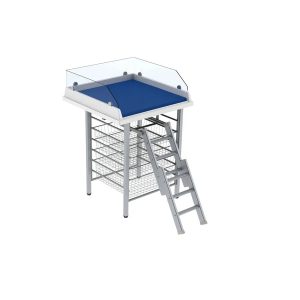 Changing table 327, Fixed height - Ladder, Border 20 cm
