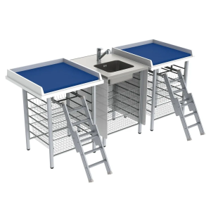 Changing table 327, Fixed height - Combination 2, Washing bench center