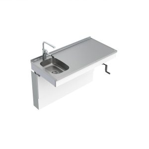 Wall Mounted Cranked Height Adjustable Mini Kitchen 6350-ESF