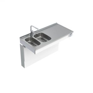Wall Mounted Motorised Height Adjustable Sink Module 6300-ESG
