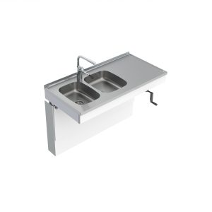 Wall Mounted Cranked Height Adjustable Sink Module 6350-ESH
