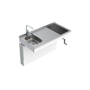 Wall Mounted Cranked Height Adjustable Mini Kitchen 6350-ESFS