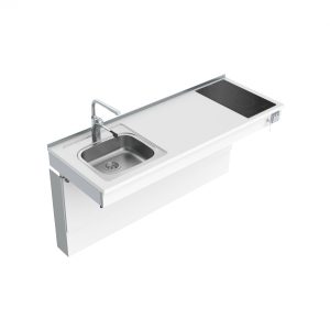 Wall Mounted Motorised Height Adjustable Mini Kitchen 6300-ES11S2