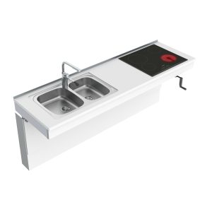 Wall Mounted Cranked Adjustable Combi Kitchen 6350-ES30S4