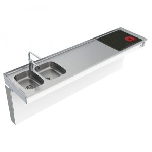 Wall Mounted Motorised Adjustable Combi Kitchen 6300-ESHS4