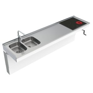 Wall Mounted Cranked Adjustable Combi Kitchen 6350-ESHS4