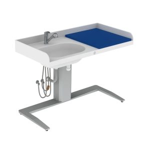 Height Adjustable Changing Table Granberg Care 343 - Bathtub left, Incl. Mixer tap