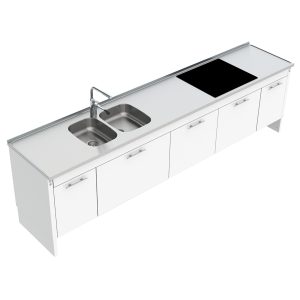 Sidelift 6400 Combi Kitchen Module 6400-ESHS4 Stainless steel - Cabinets under the entire lift