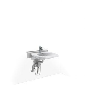 Manually adjustable washbasin with gas spring - BASICLINE 406-03