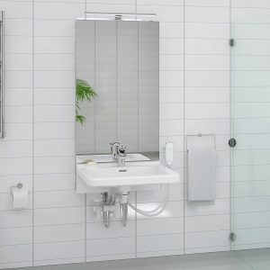 Electric height adjustable washbasin system with mirror and lighting - BASICLINE 433-0 - Image 3