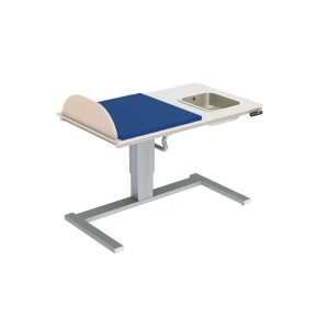 Height Adjustable Changing Table 332 - Sink right, Border 20 cm