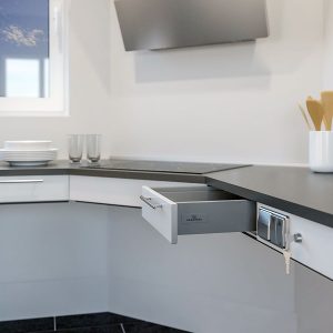 Kitchen Worktop Lift Baselift Corner 6302LA, 45°- 45°, wall-mounted - Image 7
