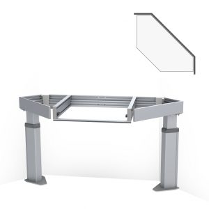 Kitchen Worktop Lift Baselift Corner 6312HA, 45°- 45°, floor-mounted