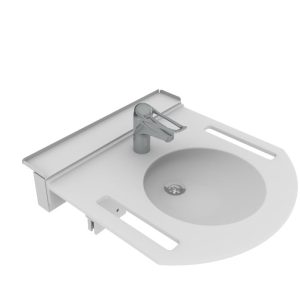 Manually adjustable washbasin with gas spring - BASICLINE 406-15 - Image 3