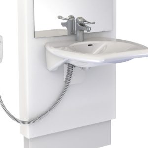 Electric height adjustable washbasin system with mirror and lighting - DESIGNLINE 417-03 - Image 4
