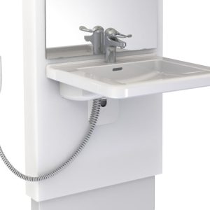 Electric height adjustable washbasin system with mirror and lighting - DESIGNLINE 417-10 - Image 4