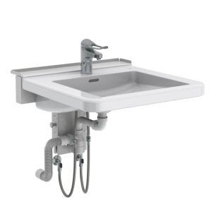 Manually adjustable washbasin with gas spring - BASICLINE 406-10 - Image 4