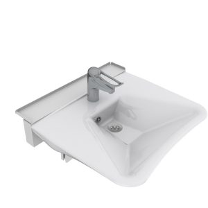 Manually adjustable washbasin with gas spring - BASICLINE 406-01 - Image 3