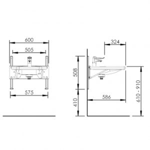 Manual height adjustable washbasin system - BASICLINE 403-03 - Image 6