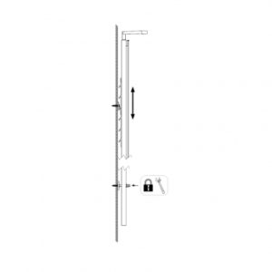 Manual height adjustable washbasin system with mirror and lighting - BASICLINE 401-11 - Image 5