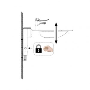 Manually adjustable washbasin with gas spring - BASICLINE 406-11 - Image 5