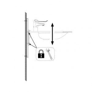Manual height adjustable washbasin system - BASICLINE 403-01 - Image 5