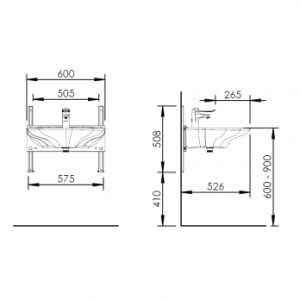 Manual height adjustable washbasin system - BASICLINE 403-01 - Image 6