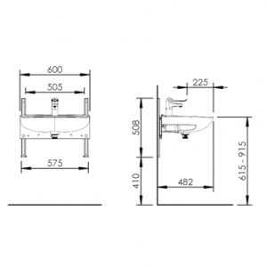 Manual height adjustable washbasin system - BASICLINE 403-11 - Image 6