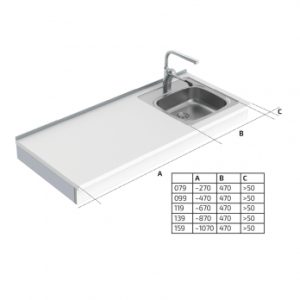 Wall Mounted Cranked Height Adjustable Sink Module 6350-ES11 - Image 5