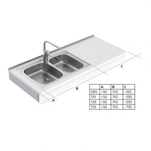 Wall Mounted Motorised Height Adjustable Sink Module 6300-ES30 - Image 3