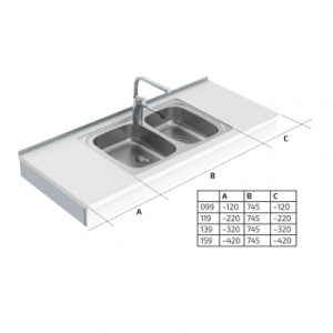 Wall Mounted Motorised Height Adjustable Sink Module 6300-ES30 - Image 4
