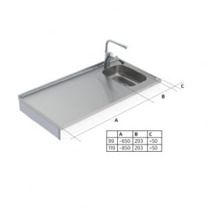 Wall Mounted Cranked Height Adjustable Mini Kitchen 6350-ESF - Image 4