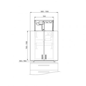 Wall Cabinet Lift Granberg Diago 504, 60-110 cm width - Image 3