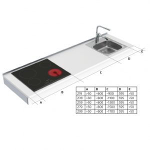 Wall Mounted Motorised Adjustable Combi Kitchen 6300-ES11S4 - Image 6