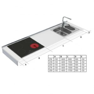 Wall Mounted Cranked Adjustable Combi Kitchen 6350-ES20S4 - Image 5