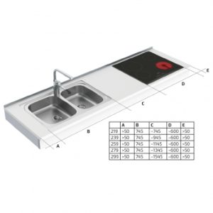 Wall Mounted Cranked Adjustable Combi Kitchen 6350-ES30S4 - Image 4