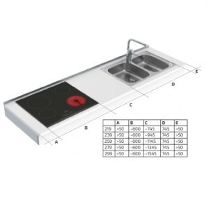Wall Mounted Cranked Adjustable Combi Kitchen 6350-ES30S4 - Image 5