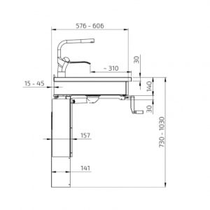 Wall Mounted Cranked Adjustable Combi Kitchen 6350-ES30S4 - Image 6