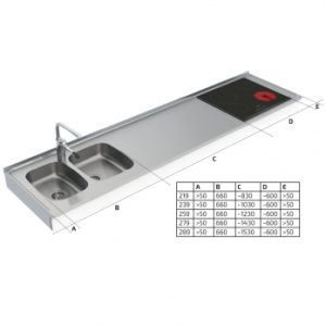 Wall Mounted Motorised Adjustable Combi Kitchen 6300-ESHS4 - Image 5