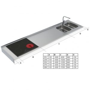 Wall Mounted Motorised Adjustable Combi Kitchen 6300-ESHS4 - Image 6