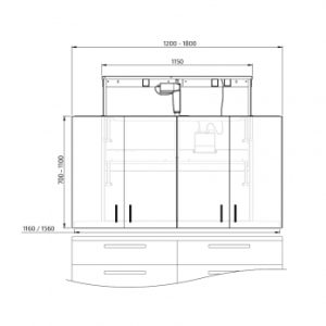 Wall Cabinet Lift Granberg Diago 504 - 120-180 cm width - Image 3