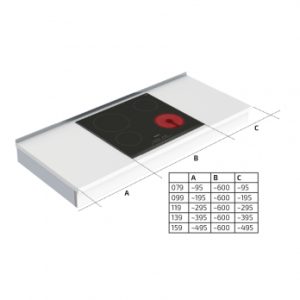 Wall Mounted Cranked Height Adjustable Hob Module 6350HA-S4 - Image 3